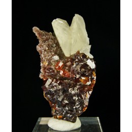 Calcite on Sphalerite China M02678